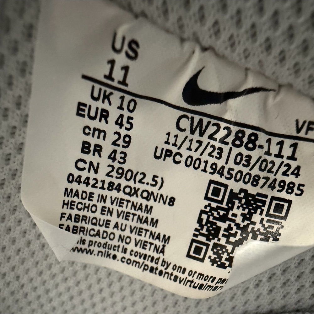 Nike Air Force 1 Low '07 White Mens Sneakers Size 11 CW2288-111 - Picture 8 of 10